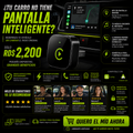 Pantalla portátil CarPlay y Android Auto para carros en República Dominicana — GPS, Spotify y llamadas manos libres sin modificar el tablero