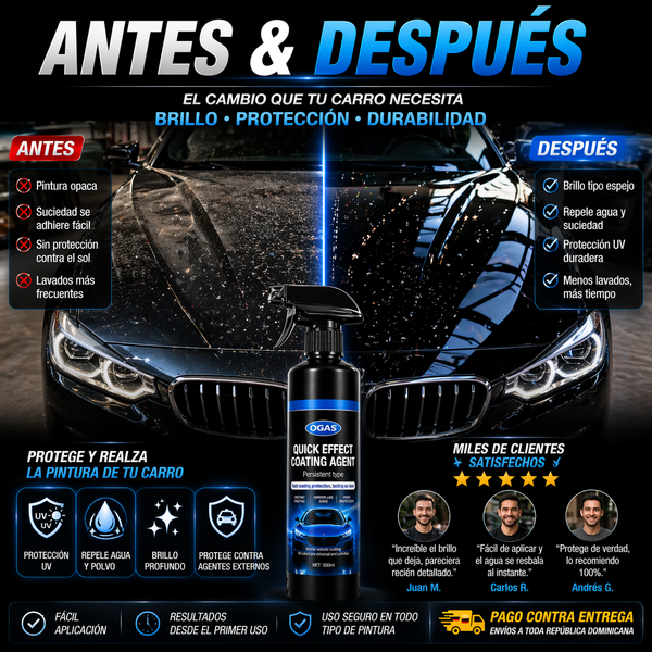 Recubrimiento cerámico nano para carros brillo tipo espejo - Kaidraux RD