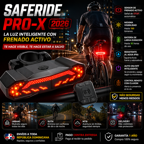 Luz de freno inteligente con sensor para bicicleta seguridad 360 - Kaidraux RD