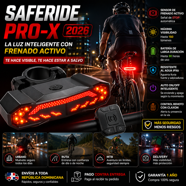 Luz de freno inteligente con sensor para bicicleta seguridad 360 - Kaidraux RD
